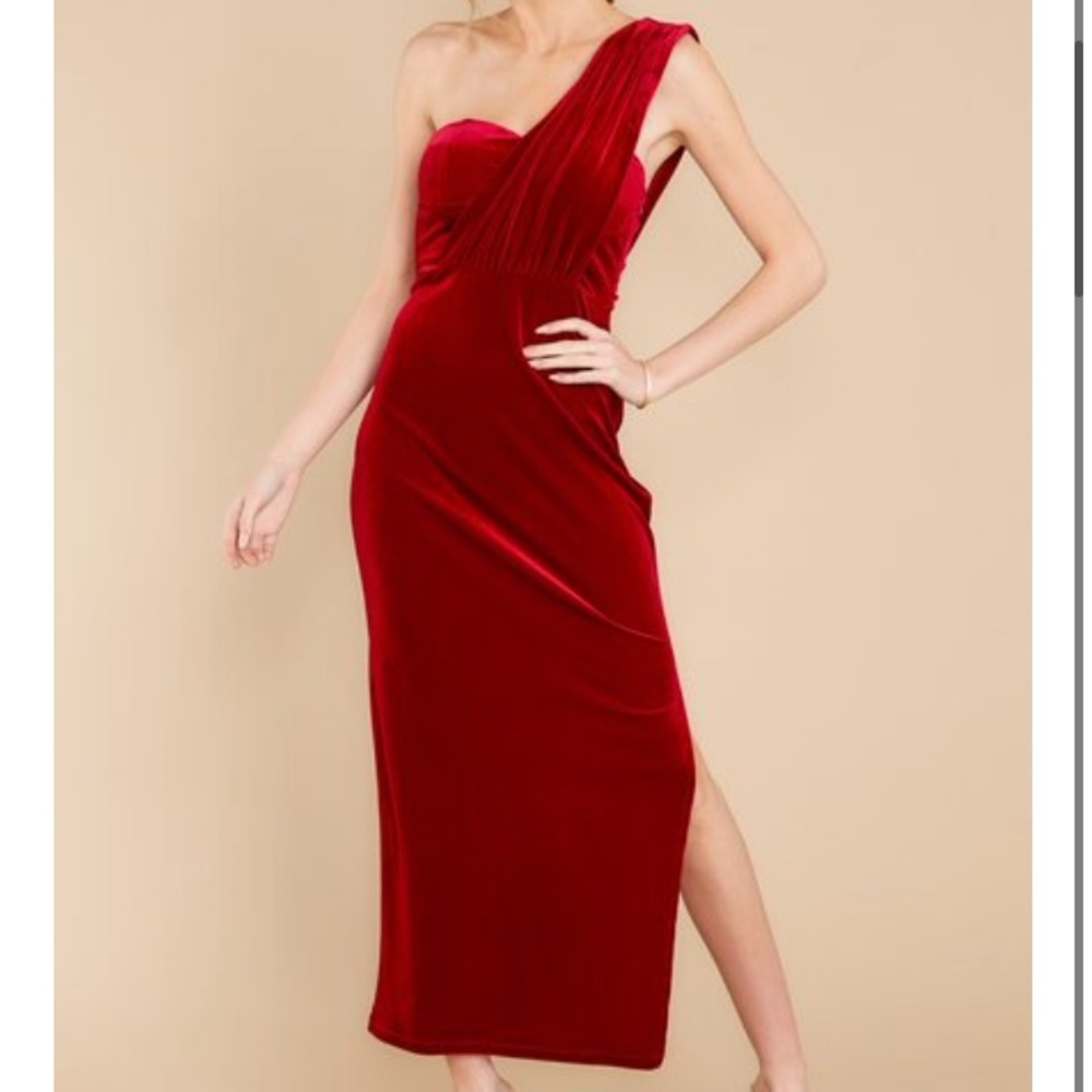 Velvet midi dress